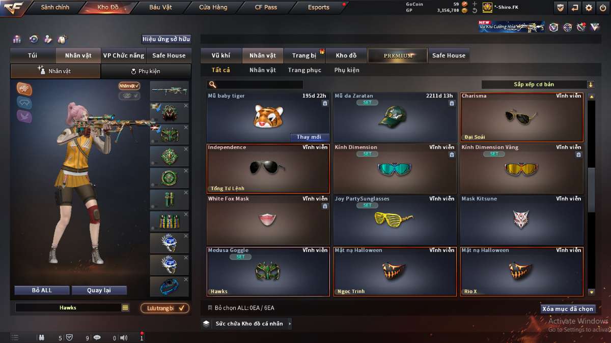 shop acc cf uy tin gia re